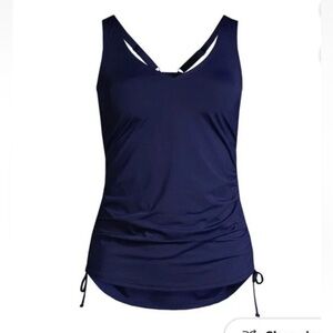 NWT Lands' End Chlorine Resistant Underwire‎ Tankini Swimsuit Top Womens 18W